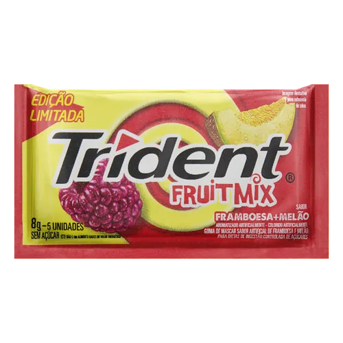 Chicle Trident Fruit Mix Framboesa e Mel