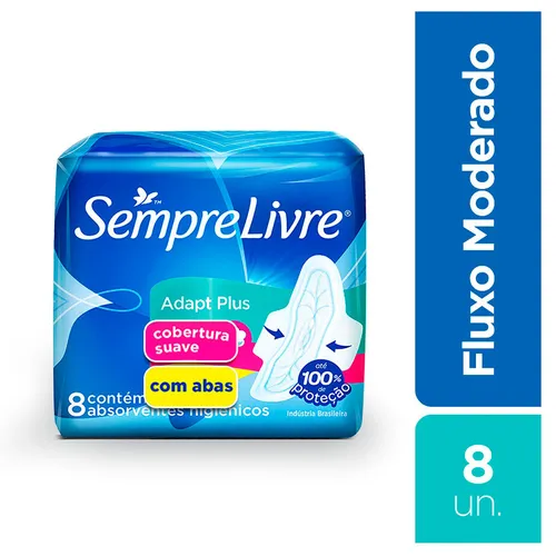 Absorvente Sempre Livre Adapt com Abas