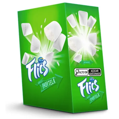 Chiclete 208g Flics Hortelã