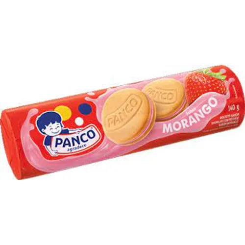 Panco Biscoito Rech Morango 140g