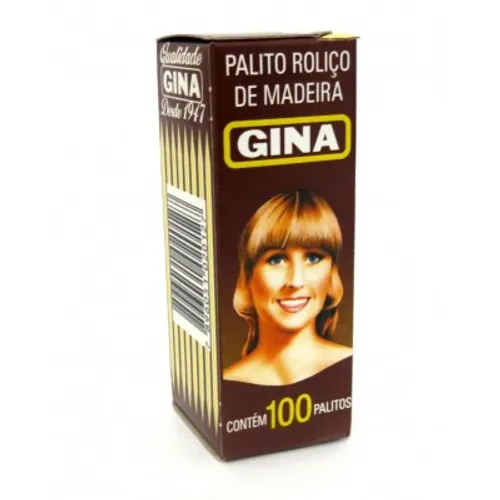 Palito Rolico de Madeira Gina 100