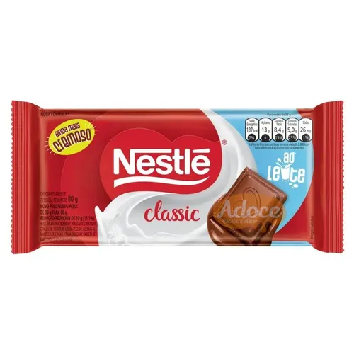 Chocolate Nestle Tablete Classic Leite 80g