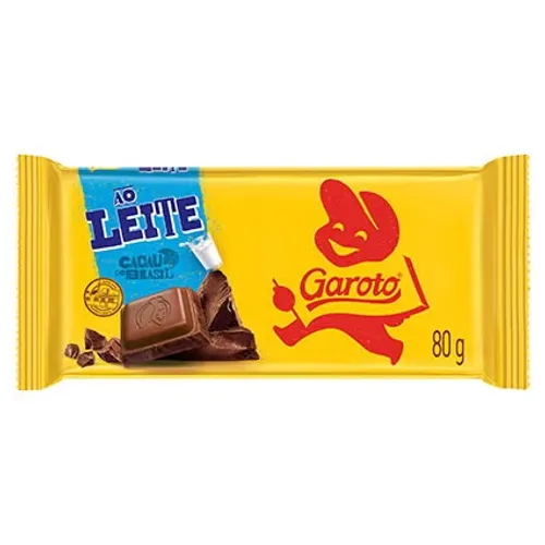 Chocolate Garoto Tablete Ao Leite 80g