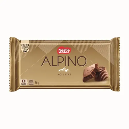 Chocolate Nestle Tablete Alpino Ao Leite 80g
